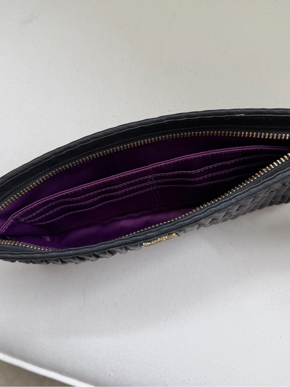 Coach Black Wristlet Wallet with Gold Accents - Picture 4 of 5